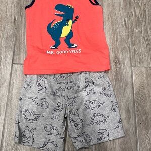 Carter's Gray Dinosaur Print Shorts